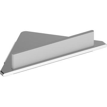 11557170100 EDITION 400 Угловая полочка для душа со скребком, алюминий серебристый анодированный (E6 EV1)/белый (RAL 9010) 11557170100