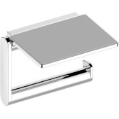 14973010000 PLAN Держатель для туалетной бумаги с полочкой с серой противоскользящей вкладкой, хром 14973010000