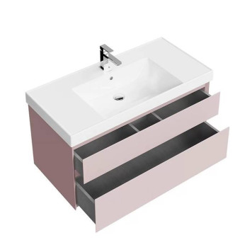 Kerama Marazzi Cubo Тумба подвесная, 97.8х47х47.5см., с ящиками, цвет: Мальва матовая-1