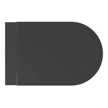 Alice Hide Round Унитаз 57х37см., подвесной, безободковый, с сиденьем и крышкой с микролифтом, с набором для крепления, цвет: чёрный матовый. 31170108SET-2