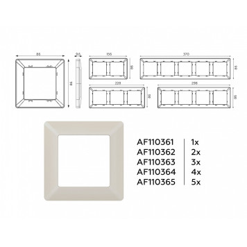 Рамка на 1 пост Ambrella Volt Line AF110361-6