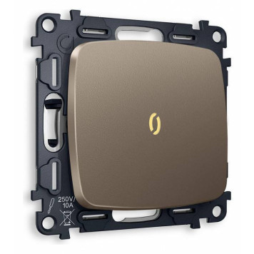 Выключатель одноклавишный с подсветкой без рамки Ambrella Volt Quant MO632010