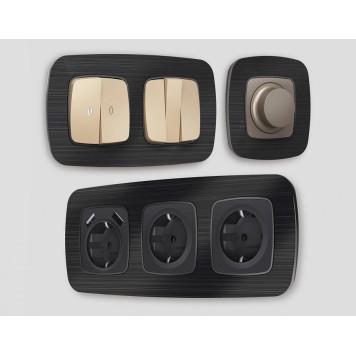 Рамка на 1 пост Ambrella Volt Radian Металл OF580501-1