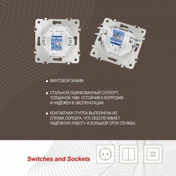 Розетка Ethernet RJ-45 без рамки Arte Milano am-203 203.45-1.white-5