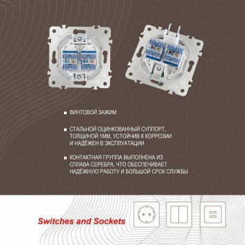 Розетка Ethernet RJ-45 без рамки Arte Milano am-203 203.45-2.white-2