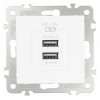 Розетка USB, без рамки Arte Milano am-206 206.46-1.white