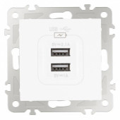 Розетка USB, без рамки Arte Milano am-206 206.46-1.white
