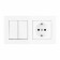 Блок с розеткой и выключателем Arte Milano SET06-2 SET06-2-30-2-40-1 white