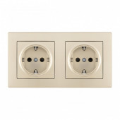 Розетка с заземлением и со шторкой Arte Milano SET06-2 SET06-2-40-1x2 shampan