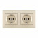 Розетка с заземлением и со шторкой Arte Milano SET06-2 SET06-2-40-1x2 shampan