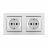 Розетка с заземлением и со шторкой Arte Milano SET06-2 SET06-2-40-1x2 silver