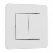 Выключатель двухклавишный Arte Milano SET16-1 SET16-1-30-2 white