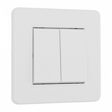 Выключатель двухклавишный Arte Milano SET16-1 SET16-1-30-2 white