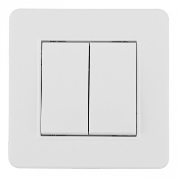 Выключатель двухклавишный Arte Milano SET16-1 SET16-1-30-2 white-1