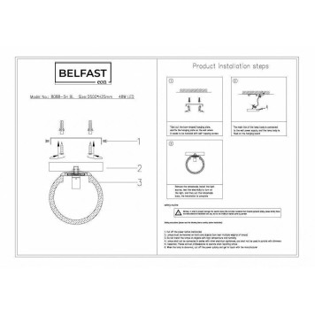 Накладной светильник Belfast Ravenhill 3333Y BR MB-4