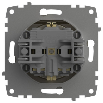 Розетка с заземлением и со шторкой, без рамки с крышкой Elbi Eleсtriс Zena Vega 609-011400-219-3