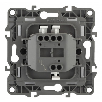 Выключатель одноклавишный без рамки Эра Эра 12 12-1001-01-1