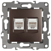 Розетка двойная Ethernet RJ-45 без рамки Эра Эра 12 12-3108-13