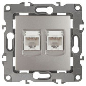 Розетка двойная Ethernet RJ-45 без рамки Эра Эра 12 12-3108-15