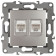 Розетка двойная Ethernet RJ-45 без рамки Эра Эра 12 12-3108-15