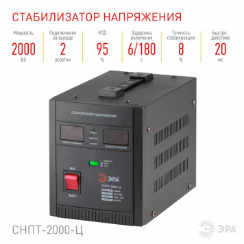 Стабилизатор напряжения Эра СНПТ-2000-Ц-3