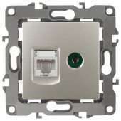 ТВ-розетка и розетка Ethernet RJ-45 без рамки Эра Эра 12 12-3110-15