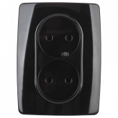 Розетка двойная без заземления Эра Эра 12 12-2107-06