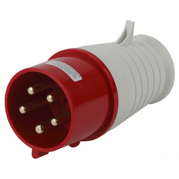 Вилка прямая 3P+PE+N Эра V-32-3P-PE-N-IP44