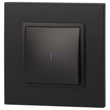 Выключатель одноклавишный с подсветкой без рамки Эра Эра Elegance 14-1102-05-4