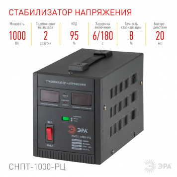 Стабилизатор напряжения Эра СНПТ-1000-РЦ-2