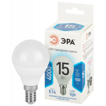 Лампа светодиодная Эра Стандарт LED P45-15W-840-E14-1