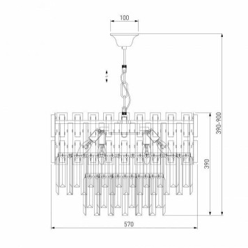 Подвесной светильник Bogate apos;s Deseo 337/8 Strotskis Smart-2