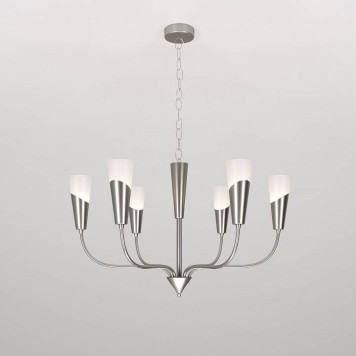 Подвесная люстра Eurosvet Rhyton 60167/6 никель-1