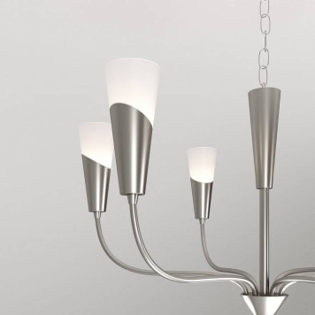 Подвесная люстра Eurosvet Rhyton 60167/6 никель-6