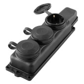 Розетка с заземлением с крышкой Stekker Одри 32739