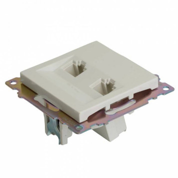 Розетка двойная Ethernet RJ-45 без рамки Stekker Катрин 50003-4
