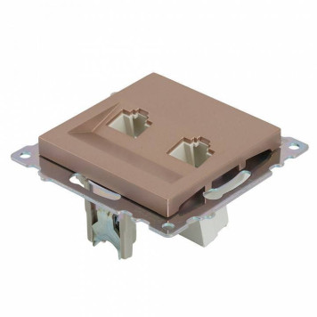 Розетка двойная Ethernet RJ-45 без рамки Stekker Катрин 50004-4