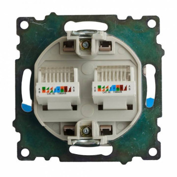 Розетка двойная Ethernet RJ-45 без рамки Stekker Катрин 50004-7