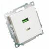 Розетка 2хUSB type A и C без рамки Stekker Катрин 50051