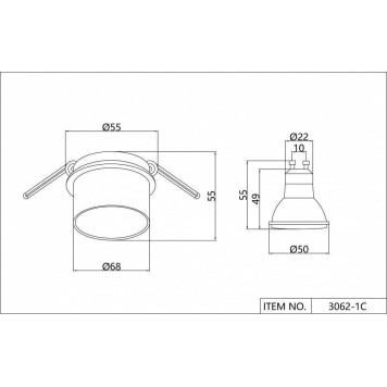Встраиваемый светильник Favourite Rasta 3062-1C-4