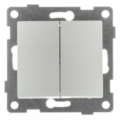 Выключатель двухклавишный без рамки Gusi Electric BRAVO С10В2-028