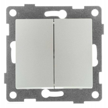 Выключатель двухклавишный без рамки Gusi Electric BRAVO С10В2-028