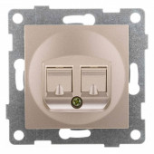 Розетка двойная Ethernet RJ-45 без рамки Gusi Electric UGRA С11К2-027