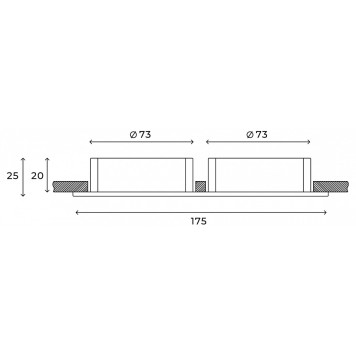 Встраиваемый светильник Hesby Lighting Breeze HSBL_0175-4