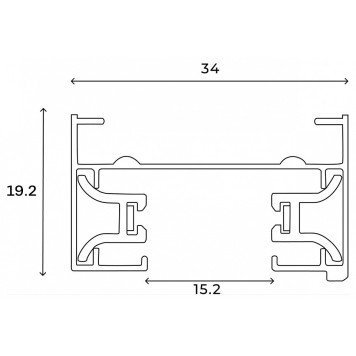 Трек накладной Hesby Lighting Skylite HSBL_0212-1