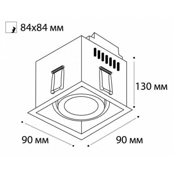 Встраиваемый светильник Italline 100511 100511 black-2