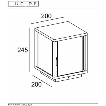 Наземный низкий светильник Lucide Claire 27883/25/30-4