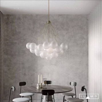 Люстра на штанге iLamp Globe 10099P/3-D800 GL-WH-2