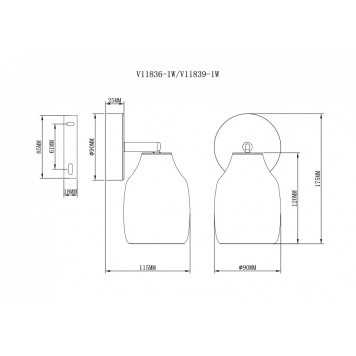 Бра Moderli Adalina V11836-1W-1