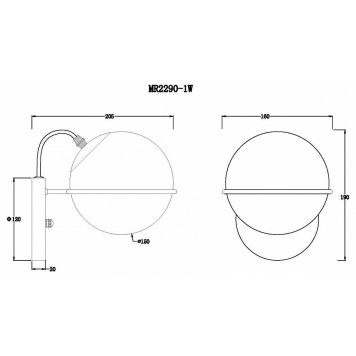 Бра MyFar Julian MR2290-1W-4